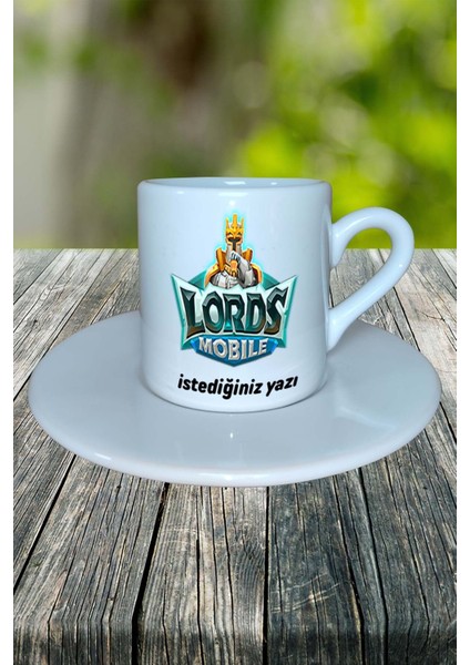Lords Mobile Mobil Oyun Baskılı Türk Kahvesi Fincanı Tabaklı Kişiye Özel Model 1 fiyatları