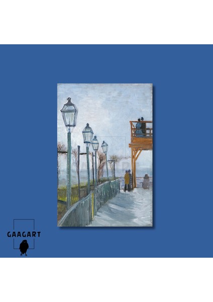 Tekli Dikey Kanvas Tablo Ünlü Eserler Van Gogh Terrace And Observation modelleri