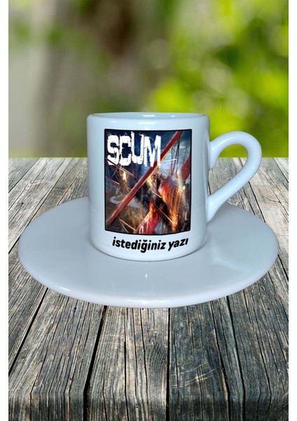 Scum Oyun Baskılı Türk Kahvesi Fincanı Tabaklı Kişiye Özel Model 1 fiyatları