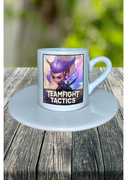 Tft: Teamfight Tactics Mobil Oyun Baskılı Türk Kahvesi Fincanı Tabaklı Kişiye Özel Model 3