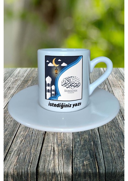 Ramazan Baskılı Türk Kahvesi Fincanı Tabaklı Kişiye Özel Model 11 fiyatları