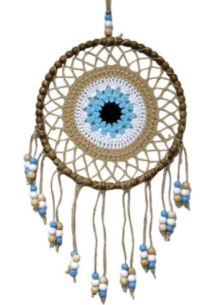 Örgülü Duvar Süsü Capucino Kahvesi Duvar Süsü Boncuklu