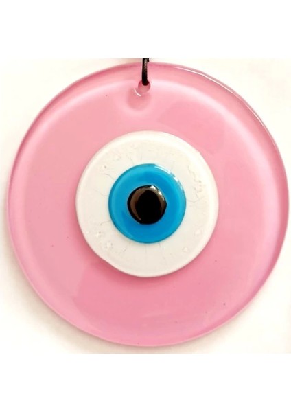 Pembe Renk Cam Nazar Boncuklu El Yapımı Özel Tasarım Duvar Süsü Hediyelik Eşya fiyatları