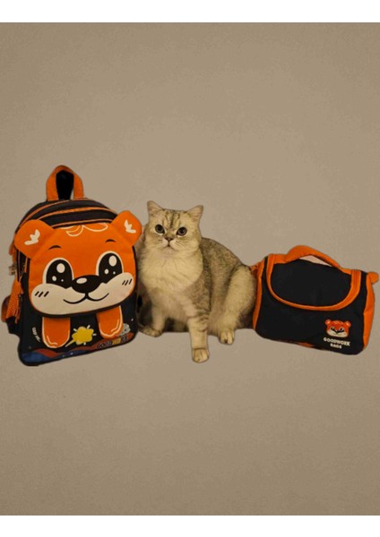 Turuncu Sevimli Figürlü Anaokulu Çanta Takımı fırsatları