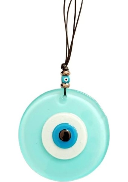 Turkuaz Rengi Nazar Boncuklu El Yapımı Duvar Süsü Hediyelik Eşya