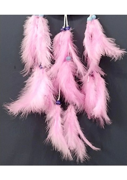 Pembe Kuş Tüylü Dream Catcher El Yapımı Rüya Kapanı Duvar Süsü modelleri