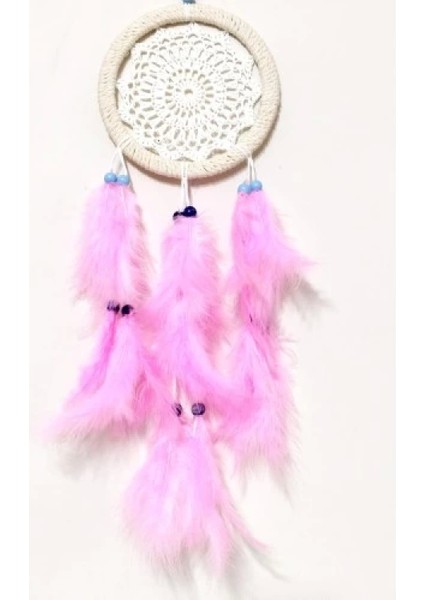Pembe Kuş Tüylü Dream Catcher El Yapımı Rüya Kapanı Duvar Süsü fırsatları