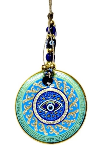 Yaldızlı Turkuaz Renk Duvar Süsü Cam Duvar Dekoru