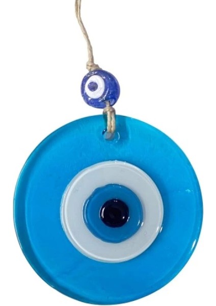 Şeffaf Mavi Nazar Boncuklu Duvar Süsü 10 cm Cam Duvar Dekoru fiyatları