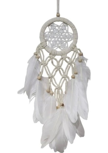 Yıldız Motifli Ekru Renk Düş Kapanı Hediyelik Duvar Süsü