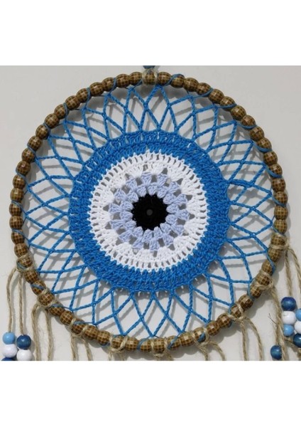 Petrol Mavisi Motifli Renkli Boncuklu El Yapımı Duvar Süsü modelleri