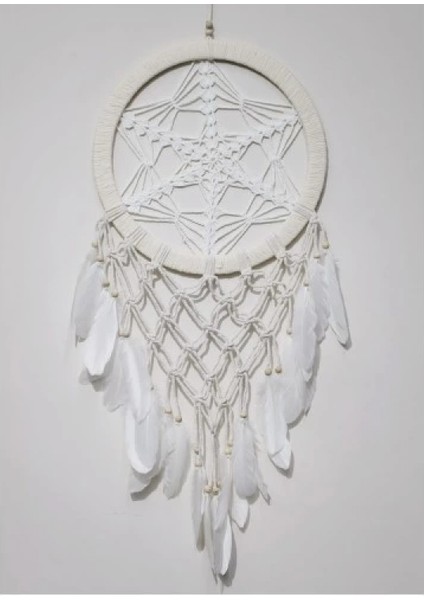 Yıldız Motifli Ekru Renk Büyük Boy Düş Kapanı Duvar Dekoru fırsatları