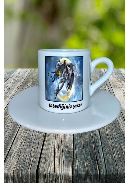 Bayonetta Oyun Baskılı Türk Kahvesi Fincanı Tabaklı Kişiye Özel Model 2 fiyatları