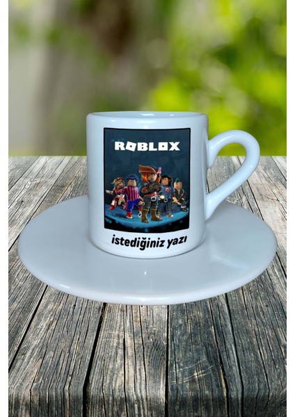 Roblox Oyun Baskılı Türk Kahvesi Fincanı Tabaklı Kişiye Özel Model 3 fiyatları