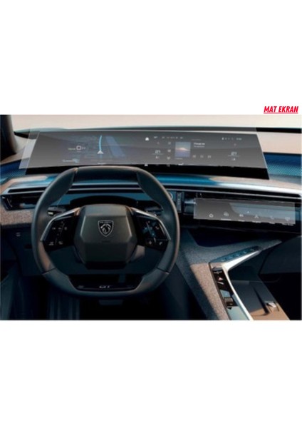 Peugeot 5008 Panoramik I-Cockpıt Multimedya ve Klima Konsol Uyumlu Mat Ekran Koruyucu modelleri