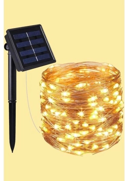 Güneş Enerjili 200 LED Dış Mekan Aydınlatma Şeridi