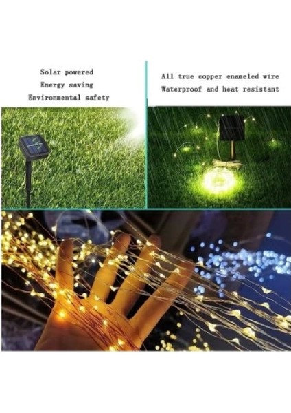 Güneş Enerjili 200 LED Dış Mekan Aydınlatma Şeridi fiyatları