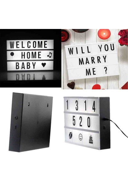 Mesaj Tabelası LED Işıklı Yazı Panosu Lightbox Dekor Usb'li Pilli Harfli Reklam Gece Lambası Hediyelik Set indirimleri