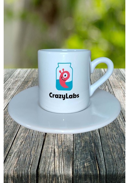 Crazy Labs Mobil Oyun Baskılı Türk Kahvesi Fincanı Tabaklı Kişiye Özel Model 1