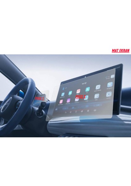 Byd Atto 3 Hayalet Gösterge ve Multimedya Uyumlu Mat Ekran Koruyucu