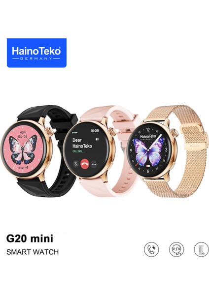 Haino Teko G20 Mini Kadın Akıllı Saat 3 Kordonlu modelleri