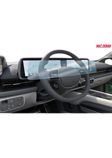 Hyundai Ioniq 6 2023-2024 Uyumlu Dijital Gösterge ve Bilgi Ekran Uyumlu Mat Ekran Koruyucu modelleri