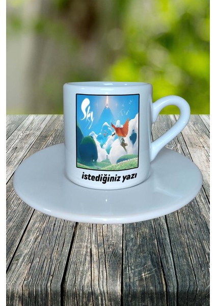 Sky Mobil Oyun Baskılı Türk Kahvesi Fincanı Tabaklı Kişiye Özel Model 3 fiyatları