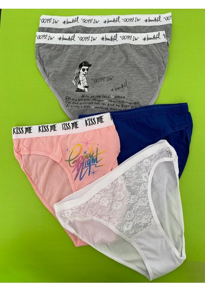 Kadın Nika Bikini Külot 6'lı Paket-Kombin fiyatları