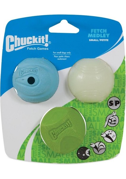! Fetch Medley (Gen 2) 3'lü Köpek Oyun Topu (Küçük Boy)