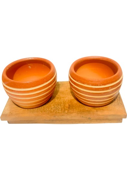 Bitki Tasarımı Ev Dekorasyon Aksesuar Yan Çizgi Terakota Toprak Saksı Ikili Ahşap Tabanlı Çiçeklik Saksı Saksılık modelleri