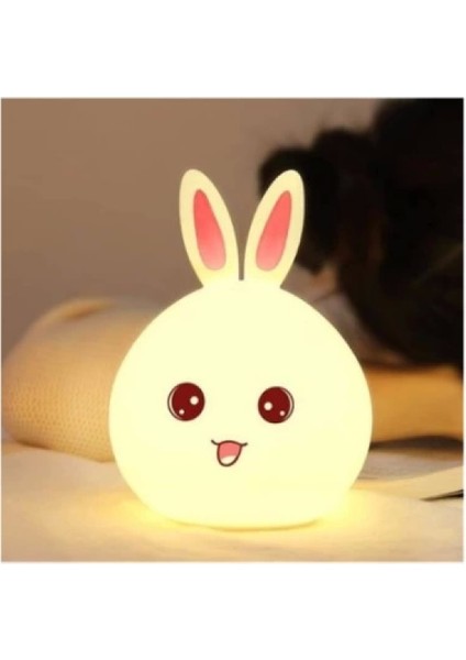 Sevimli Tavşan Tasarımlı Gece Lambası
