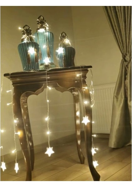 Yıldız 4m 96 LED 19 Saçak 40-50-60CM Gün Işığı Yıldız Boyutu:7cm modelleri