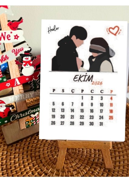 K-Drama Tasarımlı Şövale Masa Takvimi 2026 : Klasik Diziler