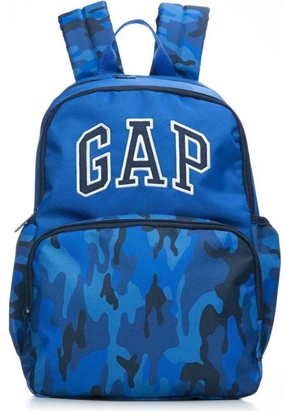 Seçtim Aldım GAP Kids Okul Çantası 03342 Mavi Kamuflaj Üç Bölmeli