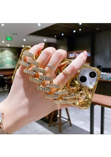 Iphone 15 Taşlı Cep Telefonu Kılıfı
