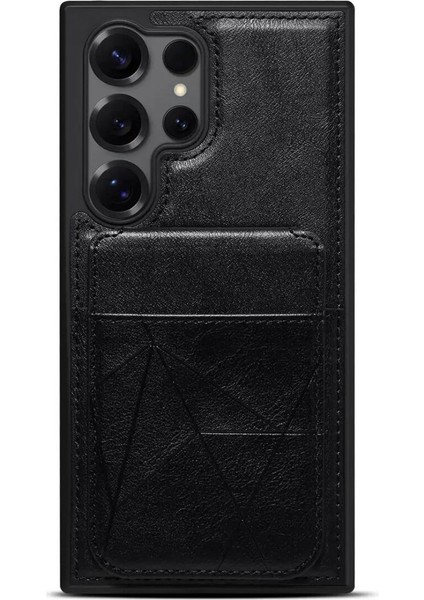 Samsung S24 Deri Cüzdanlı ve Stand Özelliği Olan Özel Tasarım Kılıf