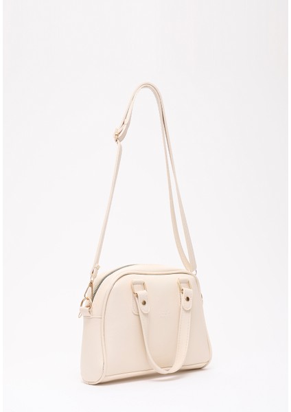Krem SHK205 Suni Deri Fermuarlı Tek Bölmeli Ayarlanabilir Askılı El,kol ve Omuz Çantası fiyatları