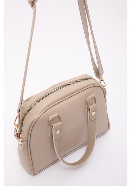 Vizon SHK205 Suni Deri Fermuarlı Tek Bölmeli Ayarlanabilir Askılı El,kol ve Omuz Çantası