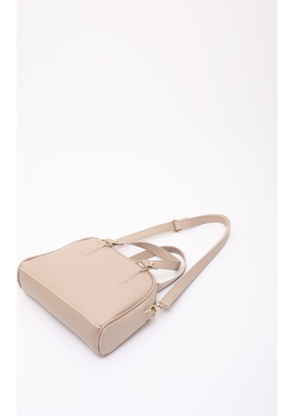 Vizon SHK205 Suni Deri Fermuarlı Tek Bölmeli Ayarlanabilir Askılı El,kol ve Omuz Çantası