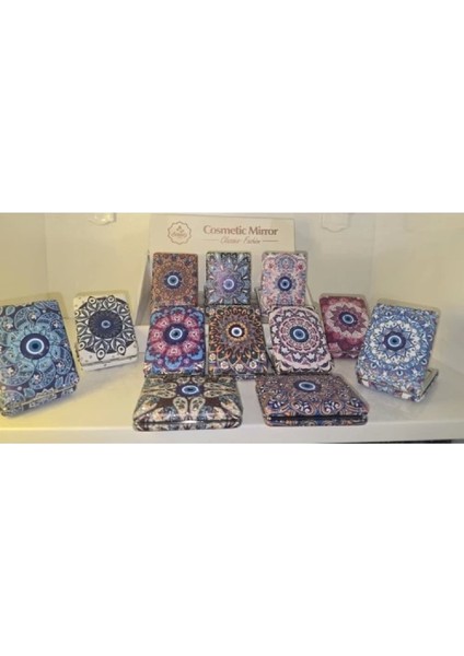 12'li Büyüteçli Dikdörtgen Cep Aynası modelleri