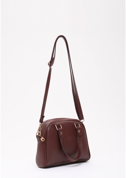 Bordo SHK205 Suni Deri Fermuarlı Tek Bölmeli Ayarlanabilir Askılı El,kol ve Omuz Çantası fiyatları