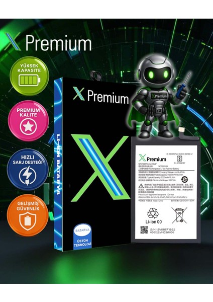 Xpremium Xiaomi Redmi 12 (BN5F) Batarya – 4900 Mah Süper Yüksek Kapasiteli Güçlendirilmiş Pil