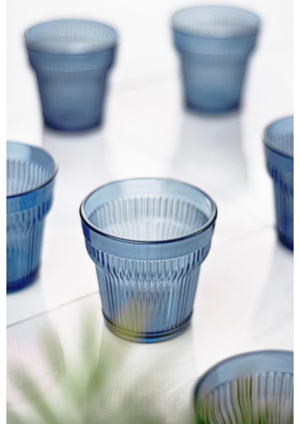 Akrilik Lacivert Tekli Kısa Bardak & Su Meşrubat Kahve Yanı Bardağı 300 ml ( Cam Değildir ) modelleri