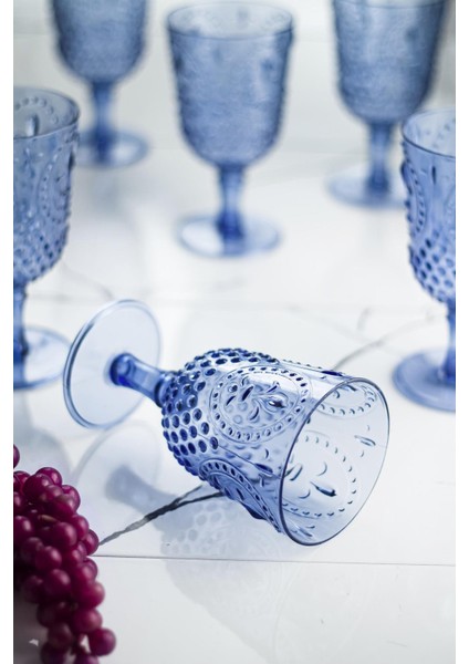 Akrilik Lacivert Tekli Kadeh & Su Meşrubat Kahve Yanı Bardağı 450 ml ( Cam Değildir ) modelleri