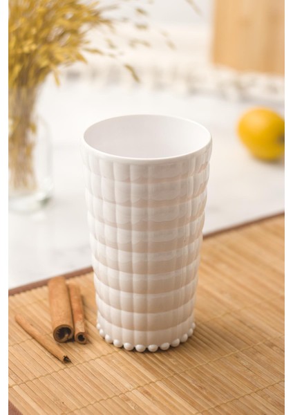 Allegra Beyaz 6 Lı Bardak Seti 750 ml Akrilik Malzeme - Cam Değildir Kırılmaya Dayanıklı