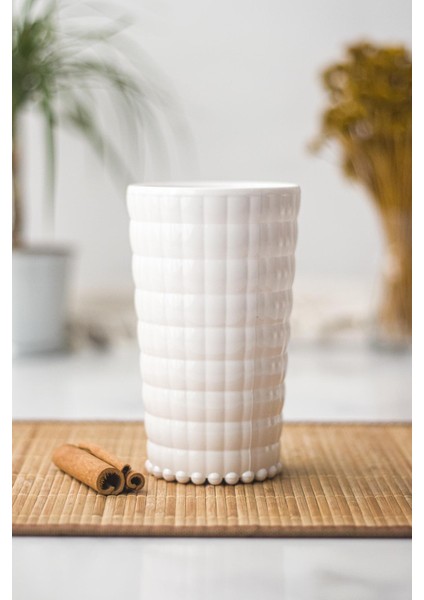 Allegra Beyaz Bardak - 750 ml Tekli Akrilik Malzeme - Cam Değildir Kırılmaya Dayanıklı