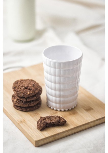 Allegra Beyaz Akrilik Bardak 6'lı Set | 400 ml | Kırılmaya Dayanıklı, Cam Değildir | Su, Meşrubat ve Sunum Için Ideal