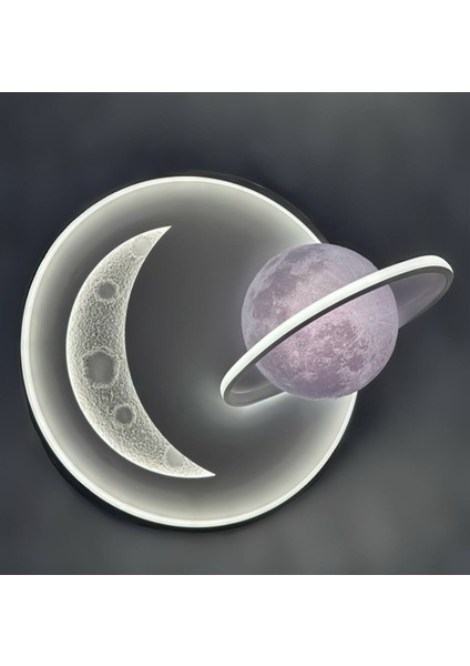 Hilal Ledli Kumandalı Tavan Avizesi 3 Işık Renk Tonu (Sarı, Beyaz ve Günışığı) Kumanda Ile Gece Modu fiyatları