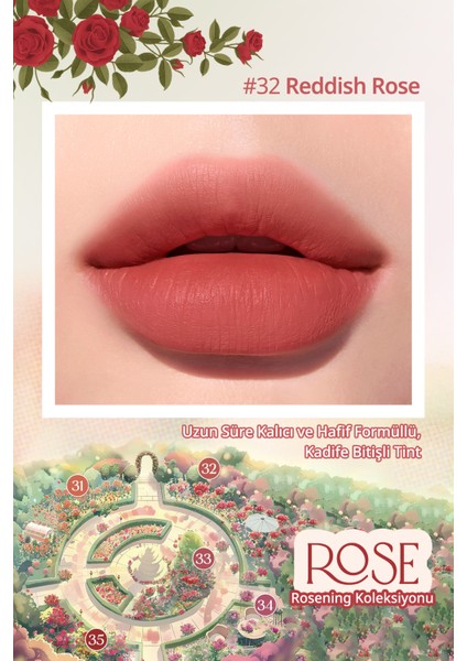 Uzun Süre Kalıcı ve Hafif Formüllü, Kadife Bitişli Tint PERIPERA Ink Airy Velvet (32 Reddish Rose) fiyatları