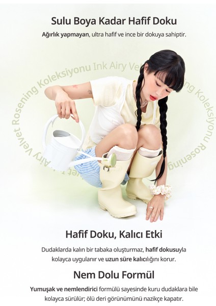 Uzun Süre Kalıcı ve Hafif Formüllü, Kadife Bitişli Tint PERIPERA Ink Airy Velvet (32 Reddish Rose) fırsatları